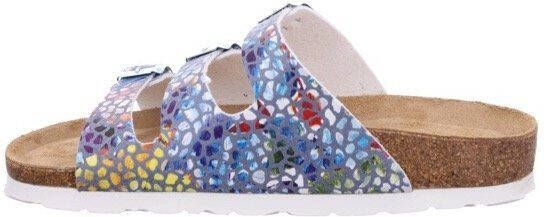 Rohde Slippers Alba zomerschoenen slippers pantoffels met kleurrijke print g-breedte = breed