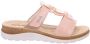 Rohde Roze Nubuck Dames Slippers Roze - Thumbnail 4