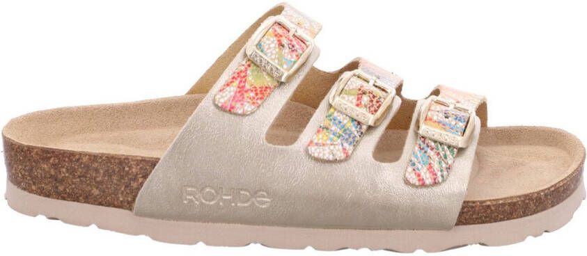 Rohde Slippers Alba Zomerschoen huisschoen strandschoen slippers met drie gespen