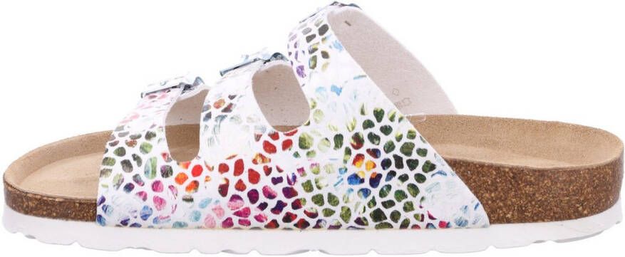 Rohde Slippers Alba zomerschoenen slippers pantoffels met kleurrijke print g-breedte = breed