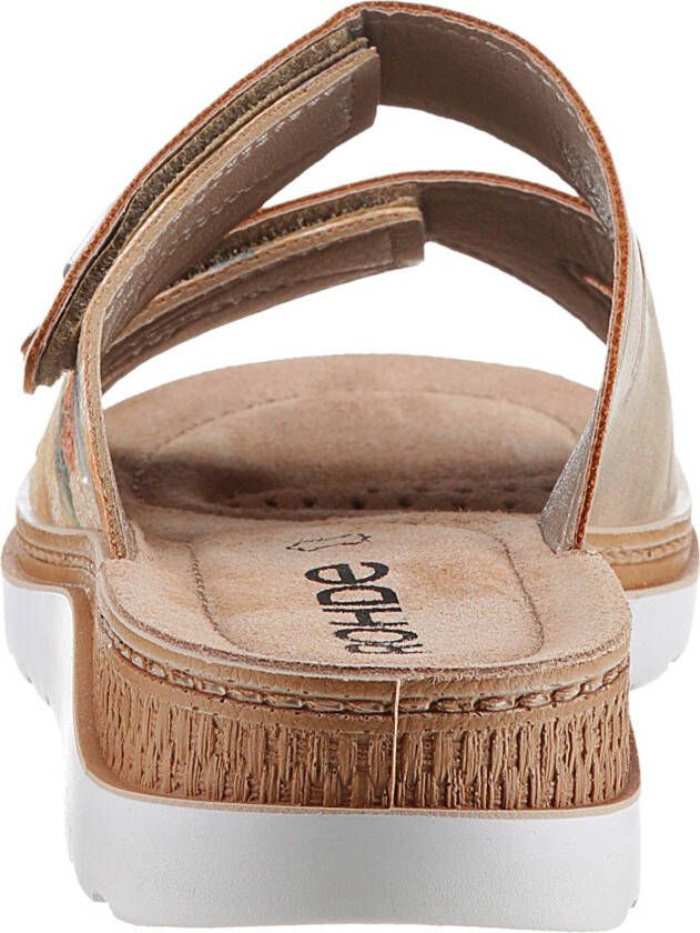 Rohde Slippers Baviera sleehak zomerschoen pantoffels met logo-embleem