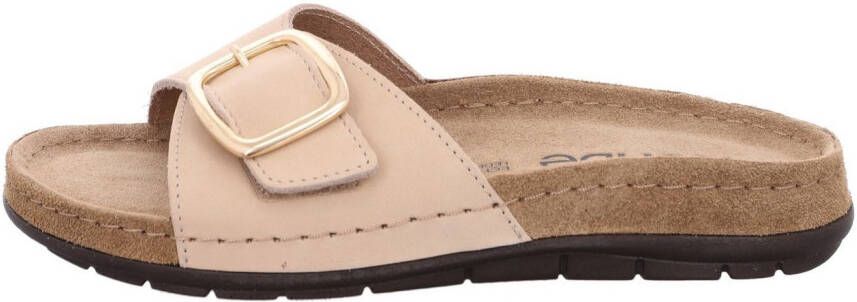Rohde Slippers Rodigo Zomerschoen slippers strandschoen badschoen met leren zacht voetbed