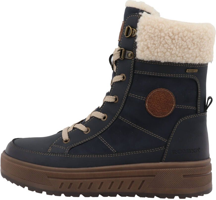 Romika Winterlaarzen plateau winterenkellaars veterschoenen met warme voering-kraag