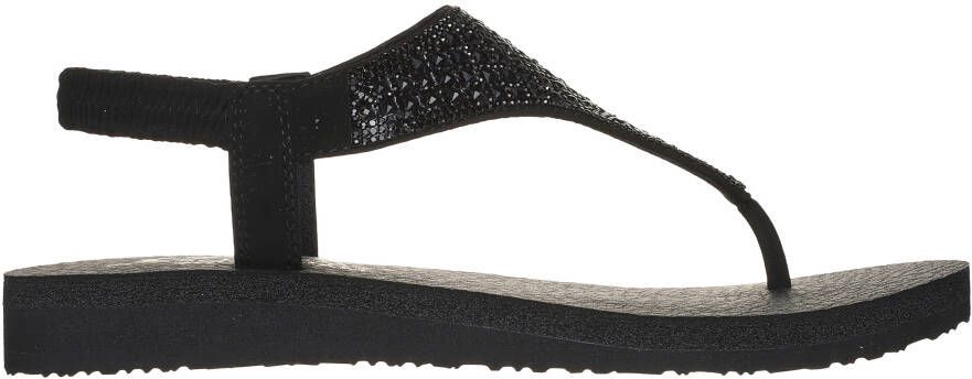 Skechers Sandalen MEDITATION-ROCKSTAR zomerschoen sandaal riemchensandale met glittersteentjes