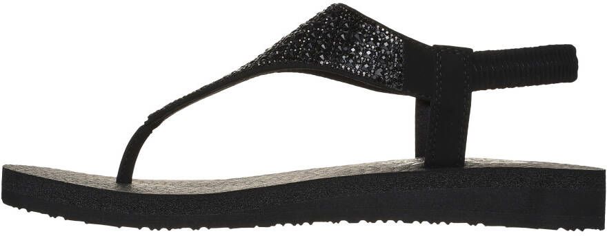Skechers Sandalen MEDITATION-ROCKSTAR zomerschoen sandaal riemchensandale met glittersteentjes