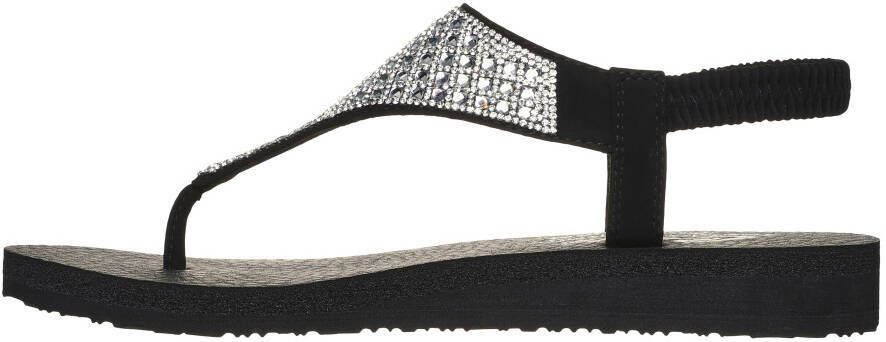 Skechers Sandalen MEDITATION-ROCKSTAR zomerschoen sandaal riemchensandale met glittersteentjes
