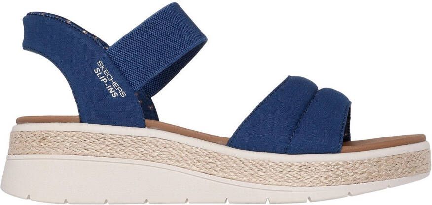 Skechers Sandalen BOBS SUN RAY wig sandaal sandalette plateausandaal met plush foam