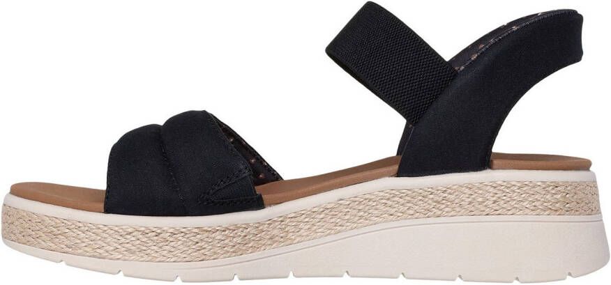 Skechers Sandalen BOBS SUN RAY wig sandaal sandalette plateausandaal met plush foam
