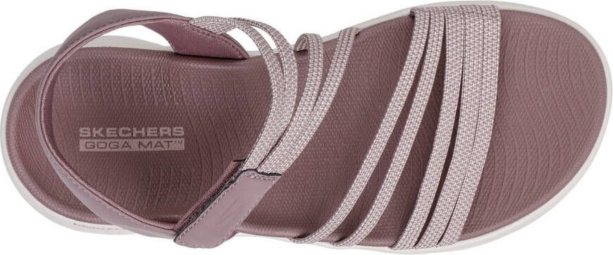 Skechers Sandalen GO WALK FLEX SANDAL instapschoen zomerschoen plateausandaal met goga mat voetbed