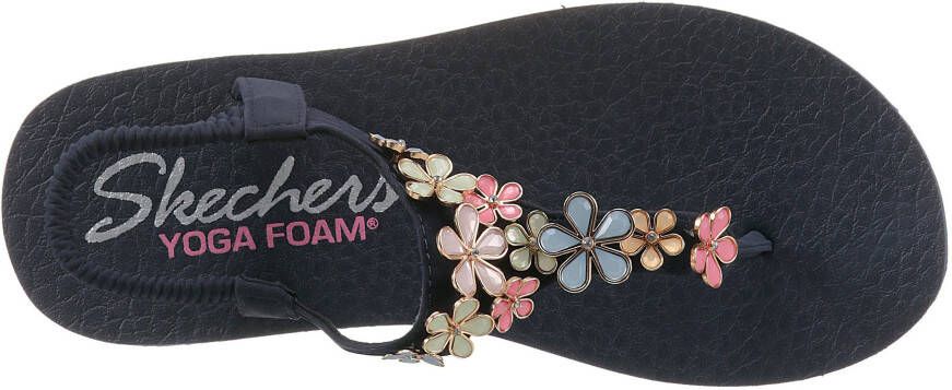 Skechers Sandalen MEDITATION GLASS DAISY met zomerse bloemapplicatie