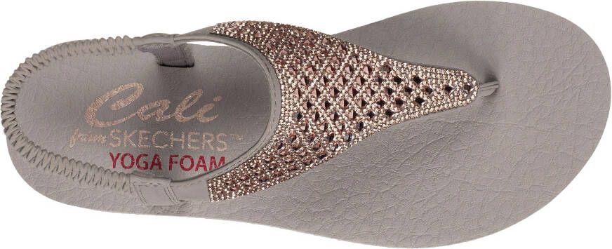 Skechers Sandalen MEDITATION-ROCKSTAR zomerschoen sandaal riemchensandale met glittersteentjes