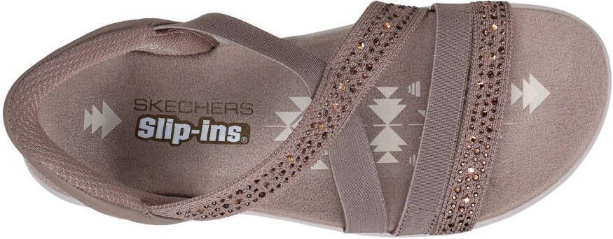 Skechers Sandalen REGGAE SLIM-SUMMER SPARKLE sandalet instapper met slip-ins functie