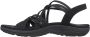 Skechers Reggae Slim Sunnyside 163185-BBK Vrouwen Zwart Sandalen - Thumbnail 14