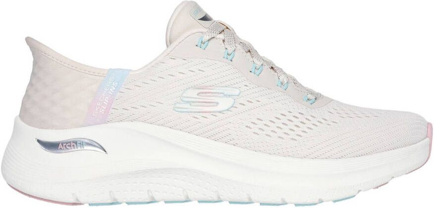 Skechers Slip-on sneakers ARCH FIT 2.0-EASY CHIC instapschoen vegan met elastische bungee veters