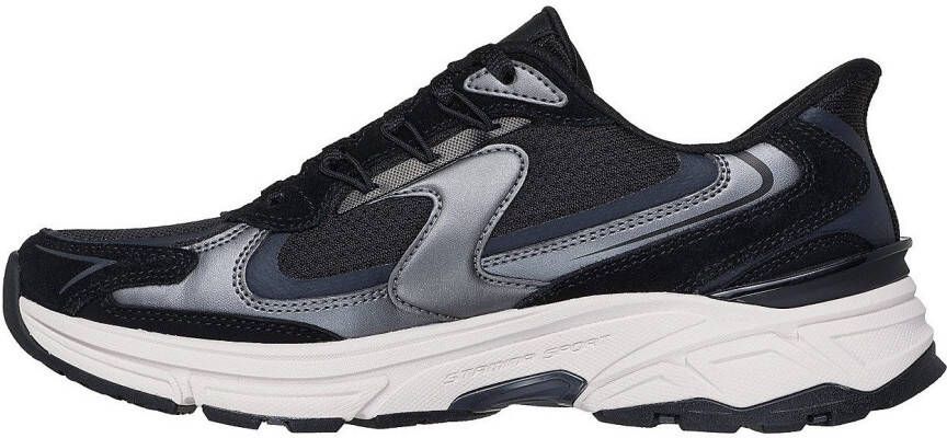 Skechers Slip-on sneakers STAMINA SPORT Retro sneaker veterschoen met metallic accenten