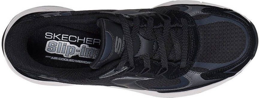 Skechers Slip-on sneakers STAMINA SPORT Retro sneaker veterschoen met metallic accenten