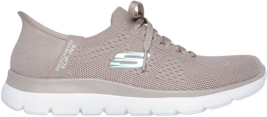 Skechers Slip-on sneakers SUMMITS-NEW DAILY slippers vrijetijdsschoen in vegan uitvoering