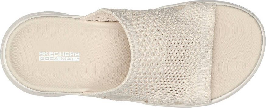 Skechers Slippers GO WALK FLEX SANDAL-ELATION sleehak zomerschoen slippers met goga mat voetbed
