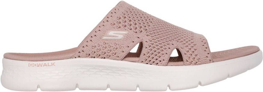Skechers Slippers GO WALK FLEX SANDAL-ELATION sleehak zomerschoen slippers met goga mat voetbed