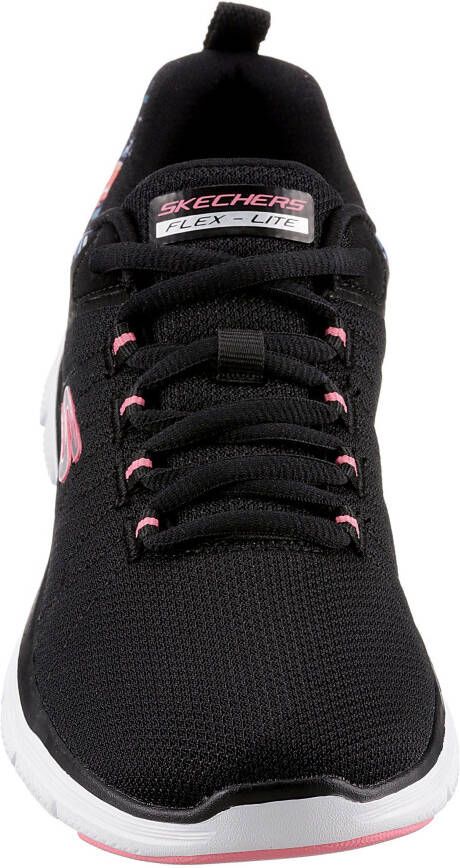 Skechers Sneakers FLEX APPEAL 4.0 LET IT BLOSSOM met bloeiprint op de hiel vrijetijdsschoen lage schoen veterschoen