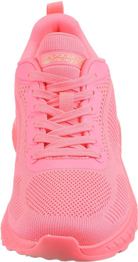 Skechers Sneakers BOBS SQUAD CHAOS-COOL RYTHMS brei sneakers veterschoen in vegan uitvoering