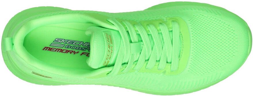 Skechers Sneakers BOBS SQUAD CHAOS-COOL RYTHMS brei sneakers veterschoen in vegan uitvoering