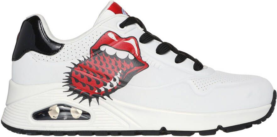 Skechers Sneakers UNO ROLLING STONES SINGLE! met opvallende print vrijetijdsschoen lage schoen veterschoen