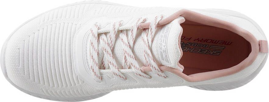 Skechers Sneakers BOBS SQUAD CHAOS AIR met gepolsterde schaprand vrijetijdsschoen lage schoen veterschoen