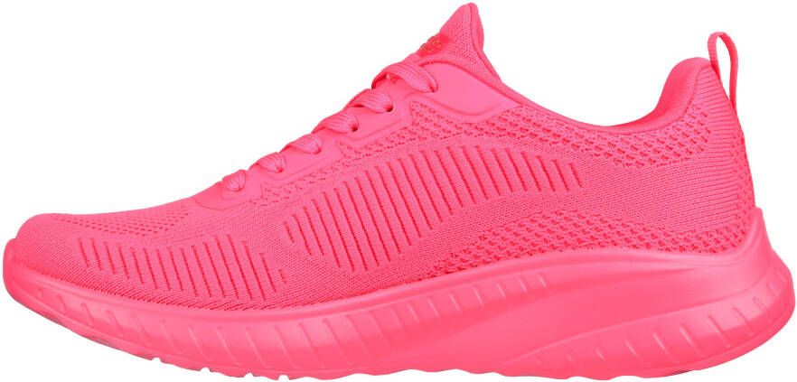 Skechers Sneakers BOBS SQUAD CHAOS-COOL RYTHMS brei sneakers veterschoen in vegan uitvoering