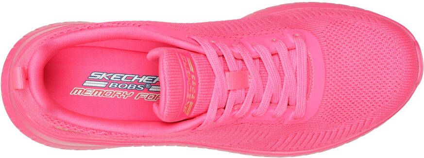 Skechers Sneakers BOBS SQUAD CHAOS-COOL RYTHMS brei sneakers veterschoen in vegan uitvoering
