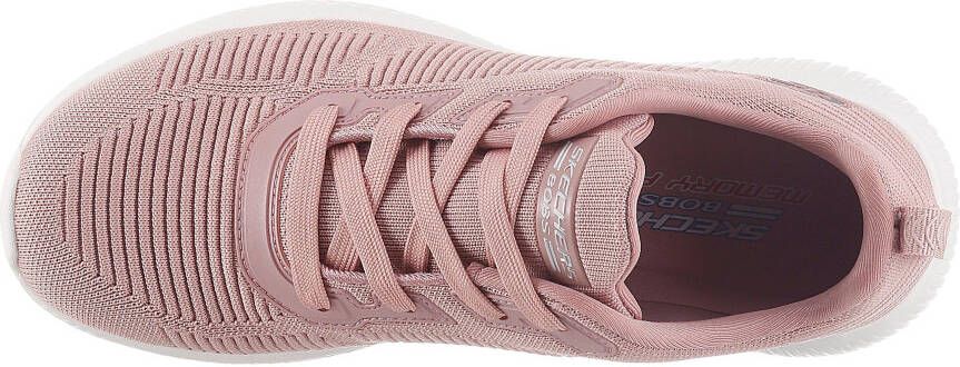 Skechers Sneakers BOBS SQUAD TOUGH TALK met skech-knit vrijetijdsschoen halfhoge schoen veterschoen