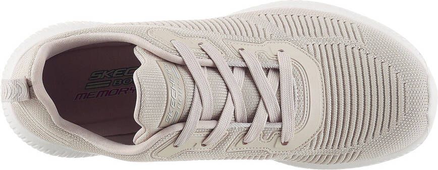 Skechers Sneakers BOBS SQUAD TOUGH TALK met skech-knit vrijetijdsschoen lage schoen veterschoen