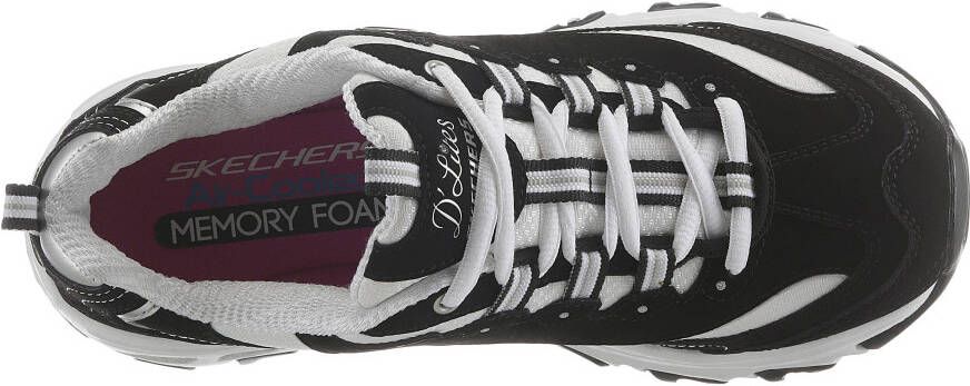 Skechers Sneakers D´Lites Biggest Fan in trendy chunky-style vrijetijdsschoen lage schoen veterschoen