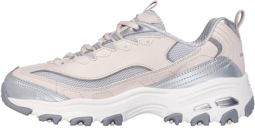 Skechers Sneakers D'LITES-CHROMATIC plateausneaker veterschoen met metallic accenten