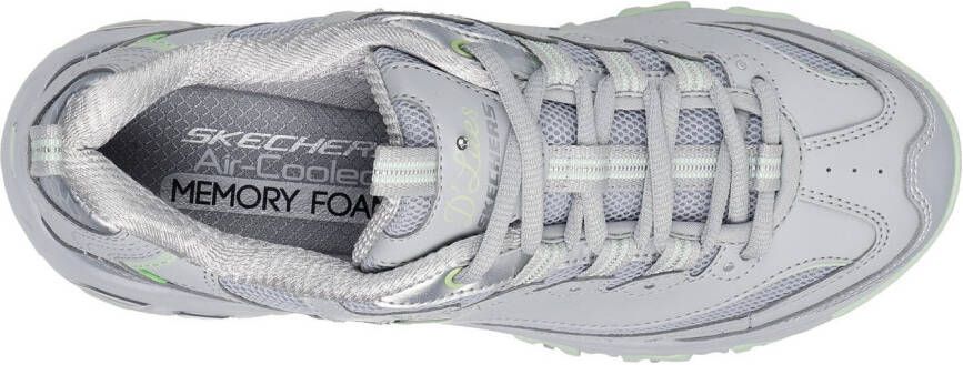 Skechers Sneakers D'LITES-CHROMATIC plateausneaker veterschoen met metallic accenten