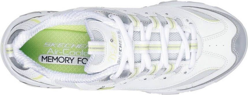 Skechers Sneakers D'LITES-CHROMATIC plateausneaker veterschoen met metallic accenten
