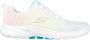 Skechers Go Walk 6 Vibrant Energy 124520-WMLT Vrouwen Wit Sneakers Sportschoenen - Thumbnail 5