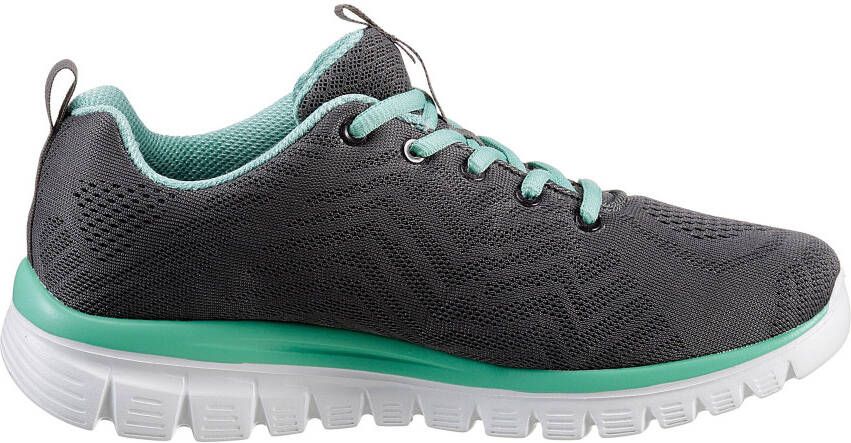 Skechers Sneakers Graceful Get Connected Vrijetijdsschoen lage schoen veterschoen in schoenwijdte G (wijd)