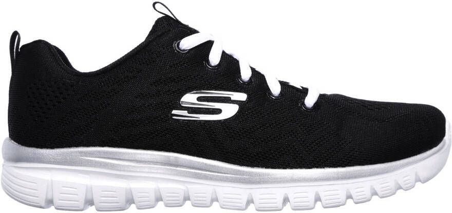 Skechers Sneakers Graceful Get Connected Vrijetijdsschoen lage schoen veterschoen in schoenwijdte G (wijd)