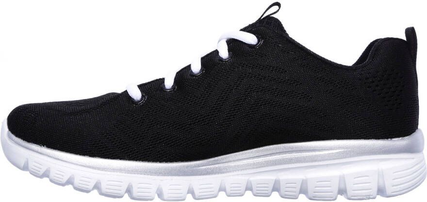 Skechers Sneakers Graceful Get Connected Vrijetijdsschoen lage schoen veterschoen in schoenwijdte G (wijd)