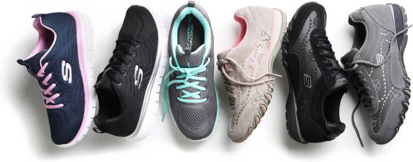 Skechers Graceful-Get Connected 12615-BKGD Vrouwen Zwart Sneakers Sportschoenen - Foto 4