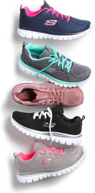 Skechers Graceful-Get Connected 12615-BKGD Vrouwen Zwart Sneakers Sportschoenen - Foto 5