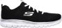 Skechers Graceful-Get Connected 12615-BKGD Vrouwen Zwart Sneakers Sportschoenen - Thumbnail 7