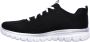 Skechers Graceful-Get Connected 12615-BKGD Vrouwen Zwart Sneakers Sportschoenen - Thumbnail 8