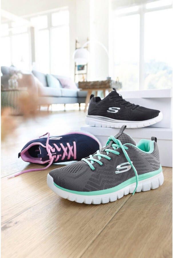 Skechers Sneakers Graceful Get Connected Vrijetijdsschoen lage schoen veterschoen met memory foam