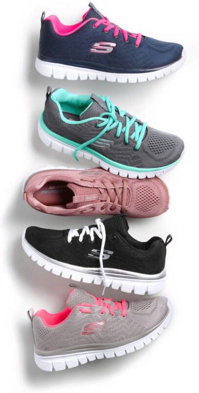 Skechers Sneakers Graceful Get Connected Vrijetijdsschoen lage schoen veterschoen met memory foam