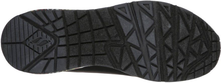 Skechers Sneakers met sleehak UNO-LOVING LOVE Vrijetijdsschoen lage schoen veterschoen met coole graffiti-print