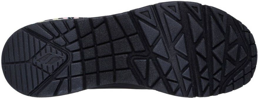 Skechers Sneakers met sleehak UNO-SPREAD THE LOVE Vrijetijdsschoen lage schoen veterschoen met coole graffiti-print