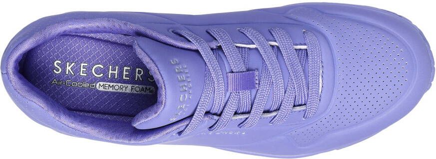 Skechers Sneakers met sleehak Uno Stand on Air met fijne perforatie vrijetijdsschoen lage schoen veterschoen