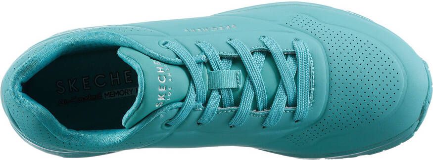 Skechers Sneakers met sleehak Uno Stand on Air met fijne perforatie vrijetijdsschoen lage schoen veterschoen